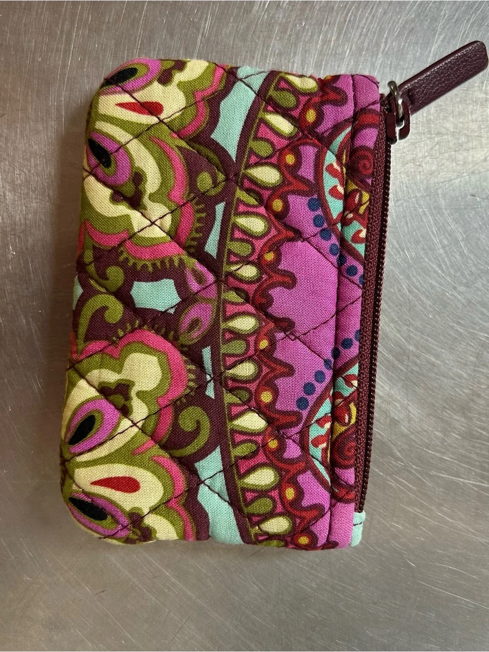 Vera Bradley Quilted Resort Medallion Paisley Coin Purse Pouch NWOT Retired - Picture 2 of 4